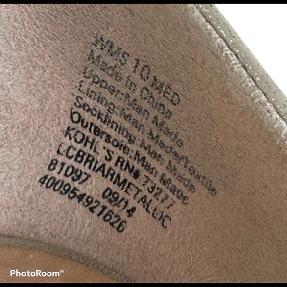 LC LAUREN CONRAD gold sparkle d’orsay flats - Picture 4 of 7